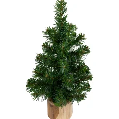 Northlight Unlit-10" Alpine Medium Artificial Christmas Tree With Wooden Base - Unlit