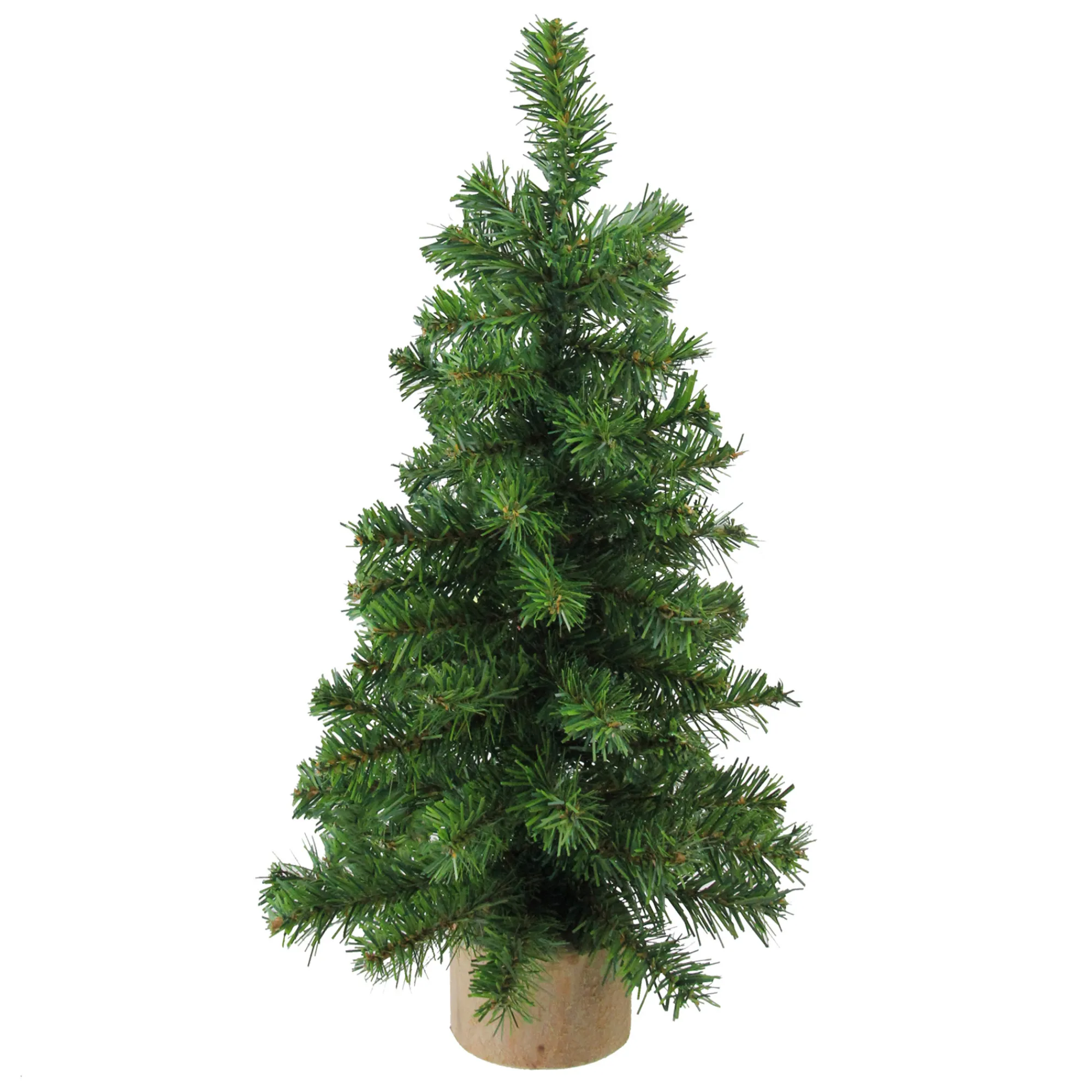 Northlight Unlit-15" Alpine Slim Artificial Christmas Tree With Wood Base - Unlit