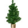 Northlight Unlit-12.25" Alpine Slim Artificial Christmas Tree With Wood Base, Unlit