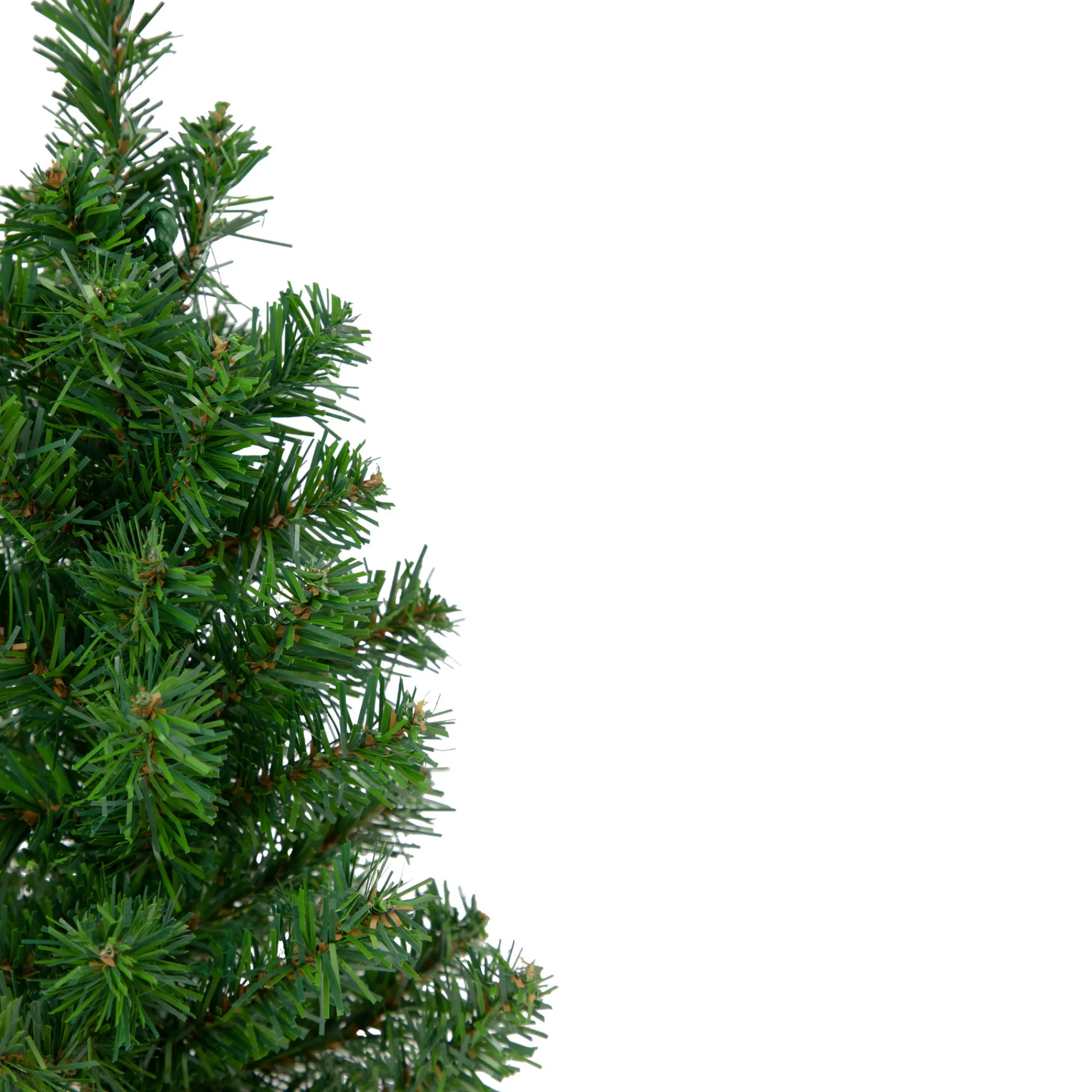 Northlight Unlit-12.25" Alpine Slim Artificial Christmas Tree With Wood Base, Unlit