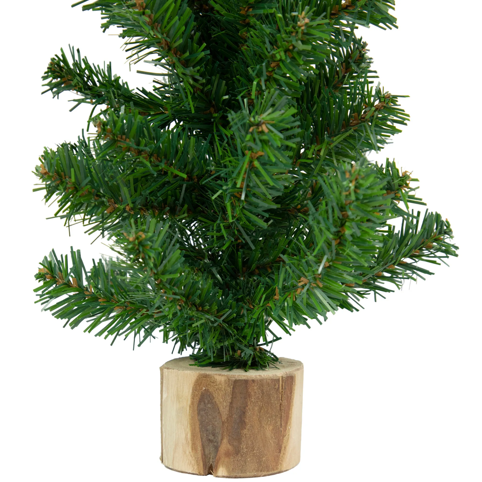 Northlight Unlit-12.25" Alpine Slim Artificial Christmas Tree With Wood Base, Unlit