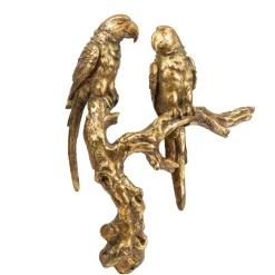 A&B Home Finials-13" Antique Gold Vintage Glamour Bird Sculpture Wall Decor