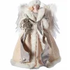 Roman Angels-16" Beige And Gold Angel Christmas Tree Topper, Unlit