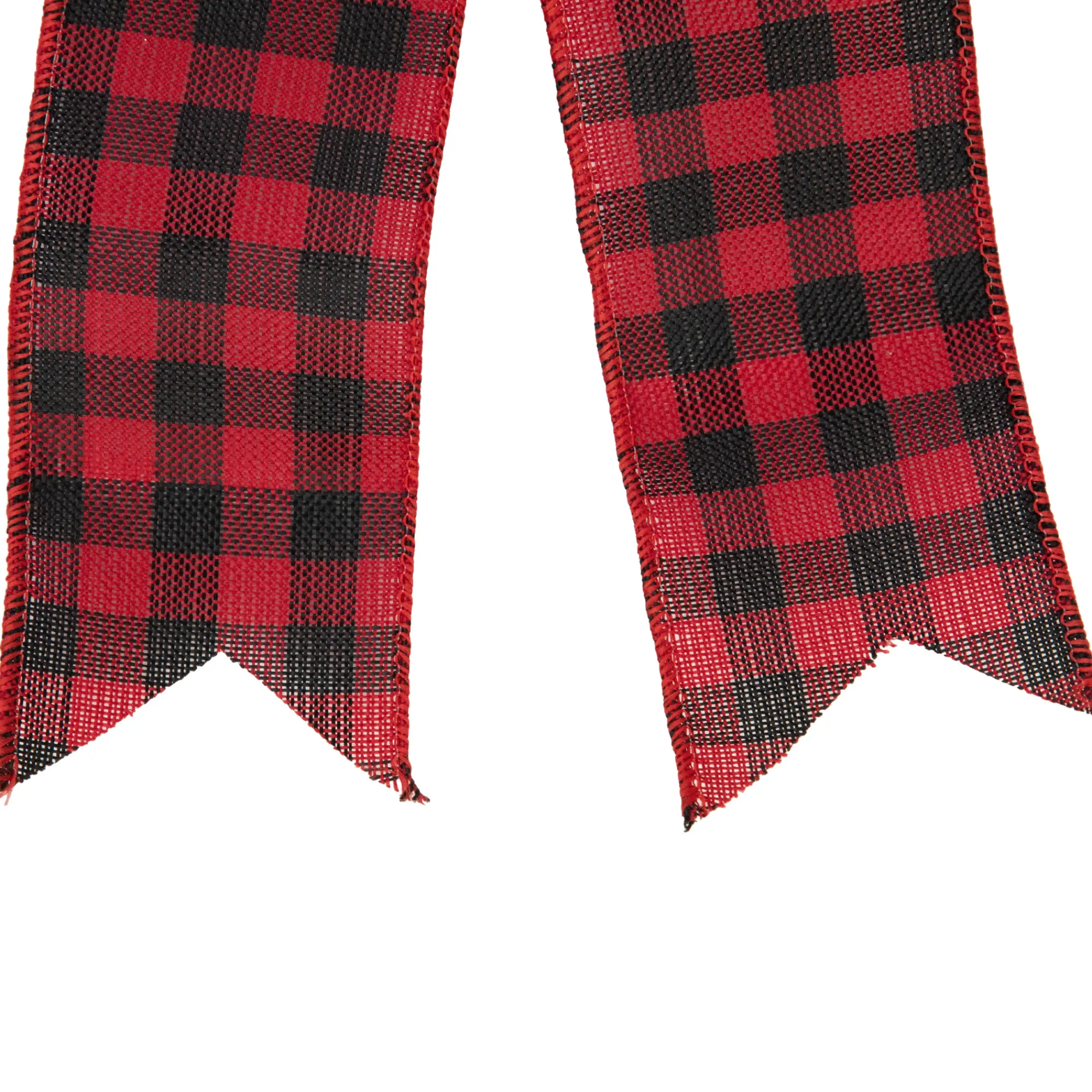 Northlight Stars-19" Buffalo Plaid Print 14 Loop Christmas Bow Tree Topper