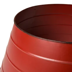 Glitzhome Artificial Tree Stands-22" Candy Red Holiday Collections Painted Christmas Metal Tree Collar
