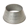 Glitzhome Artificial Tree Stands-22" Classic Silver Holiday Collections Christmas Galvanized Metal Tree Collar