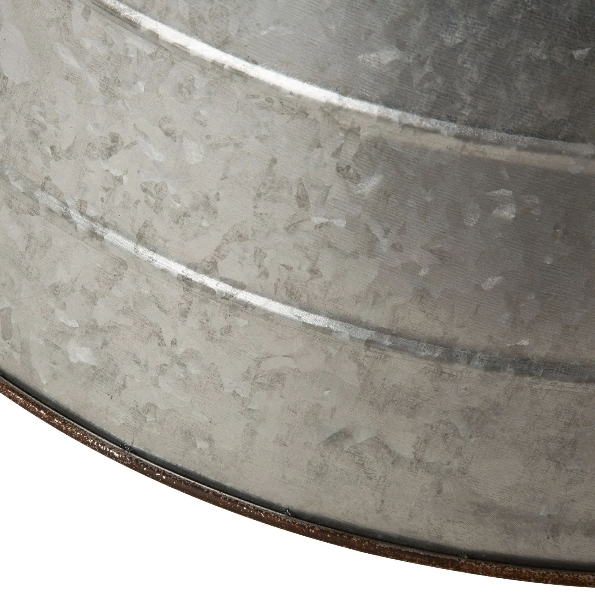 Glitzhome Artificial Tree Stands-22" Classic Silver Holiday Collections Christmas Galvanized Metal Tree Collar