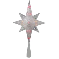 Northlight Stars-11" Clear Crystal Star Of Bethlehem Christmas Tree Topper - Multi-Color