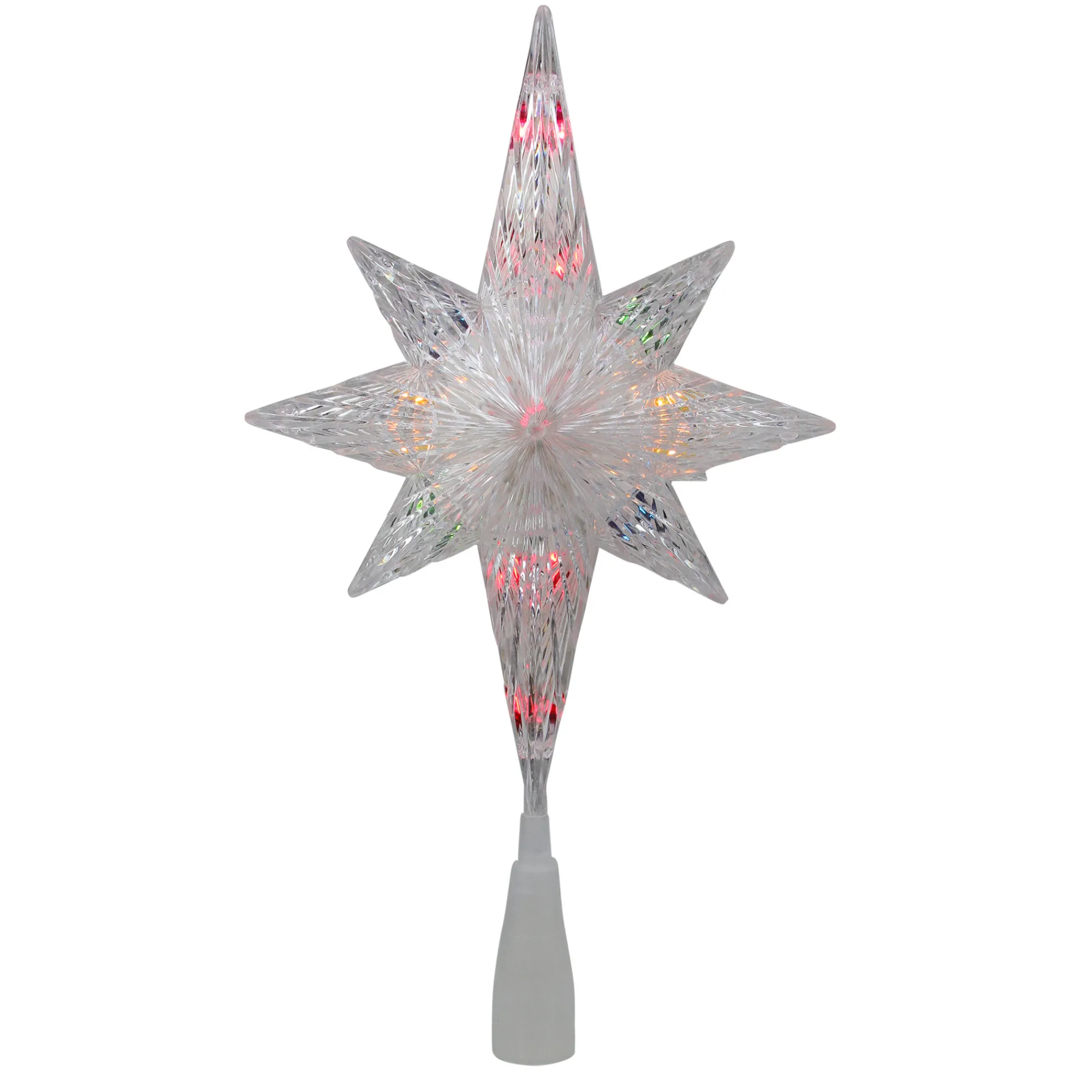 Northlight Stars-11" Clear Crystal Star Of Bethlehem Christmas Tree Topper - Multi-Color