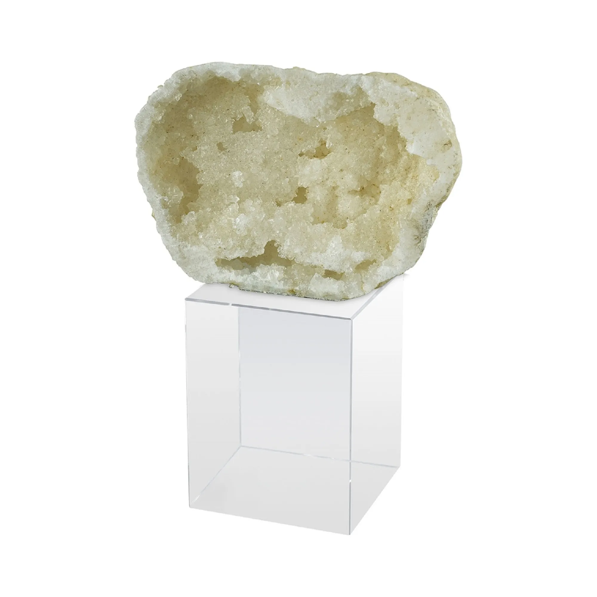Contemporary Home Living Finials-8.25" Clear Grand Duchess Agate With Crystal Base Table Top Accessory