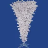 Vickerman Upside Down-7.5' Crystal White Upside Down Artificial Christmas Tree - Unlit