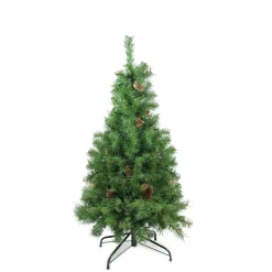 Northlight Unlit-4' Dakota Red Pine Full Profile Artificial Christmas Tree With Pine Cones - Unlit