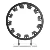 Diva At Home Finials-23" Dark Bronze Elephant Walk Sculpture