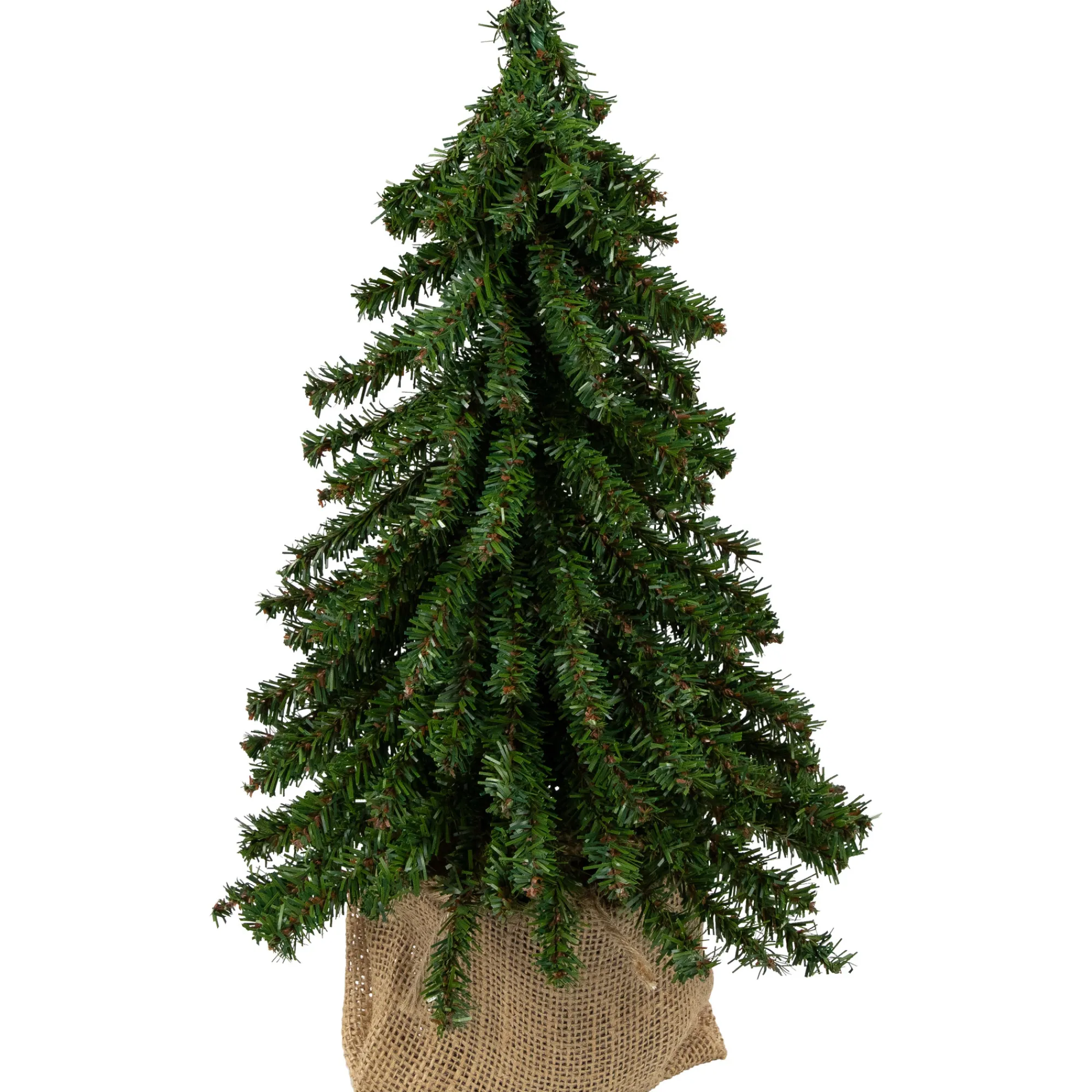 Northlight Unlit-15" Downswept Village Pine Medium Artificial Christmas Tree In Burlap Base, Unlit