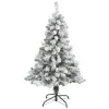 Nearly Natural Unlit-4' Flocked Rock Springs Spruce Artificial Christmas Tree, Unlit