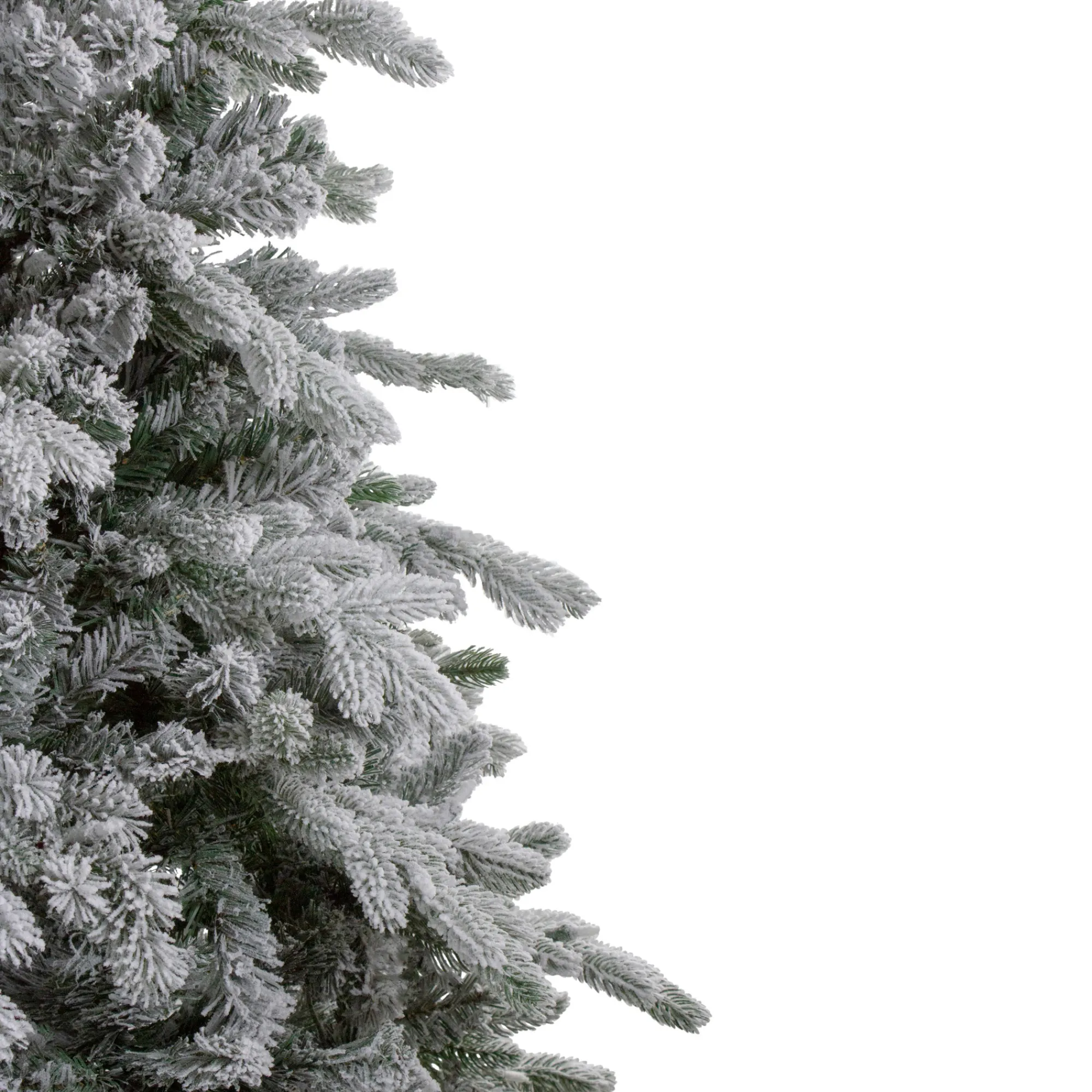 Northlight Unlit-7.5' Flocked Saratoga Spruce Artificial Christmas Tree - Unlit