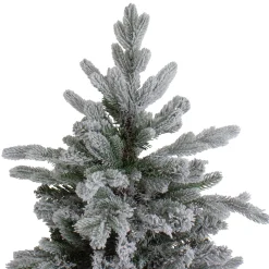 Northlight Unlit-7.5' Flocked Saratoga Spruce Artificial Christmas Tree - Unlit
