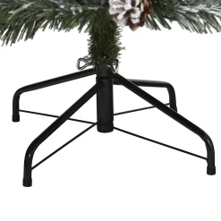 Nearly Natural Unlit-6' Flocked With White Pinecones Artificial Christmas Tree, Unlit