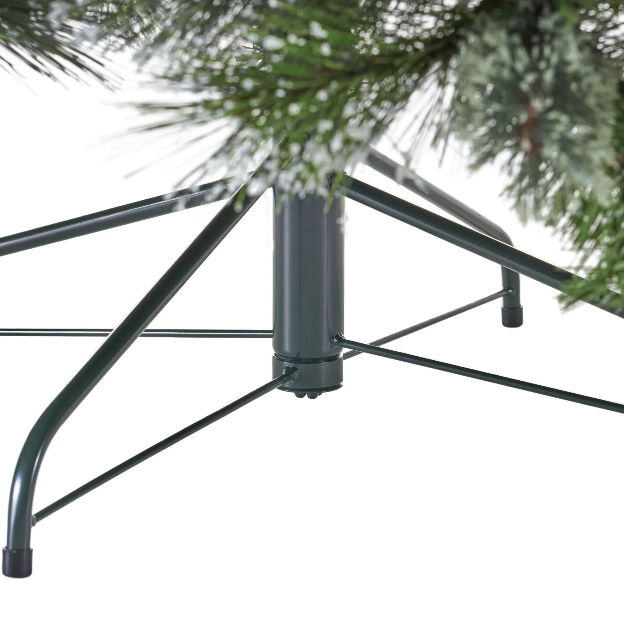 Contemporary Home Living Unlit-7' Full Cashmere Pine Artificial Christmas Tree With Snowy Branches And Pinecones - Unlit