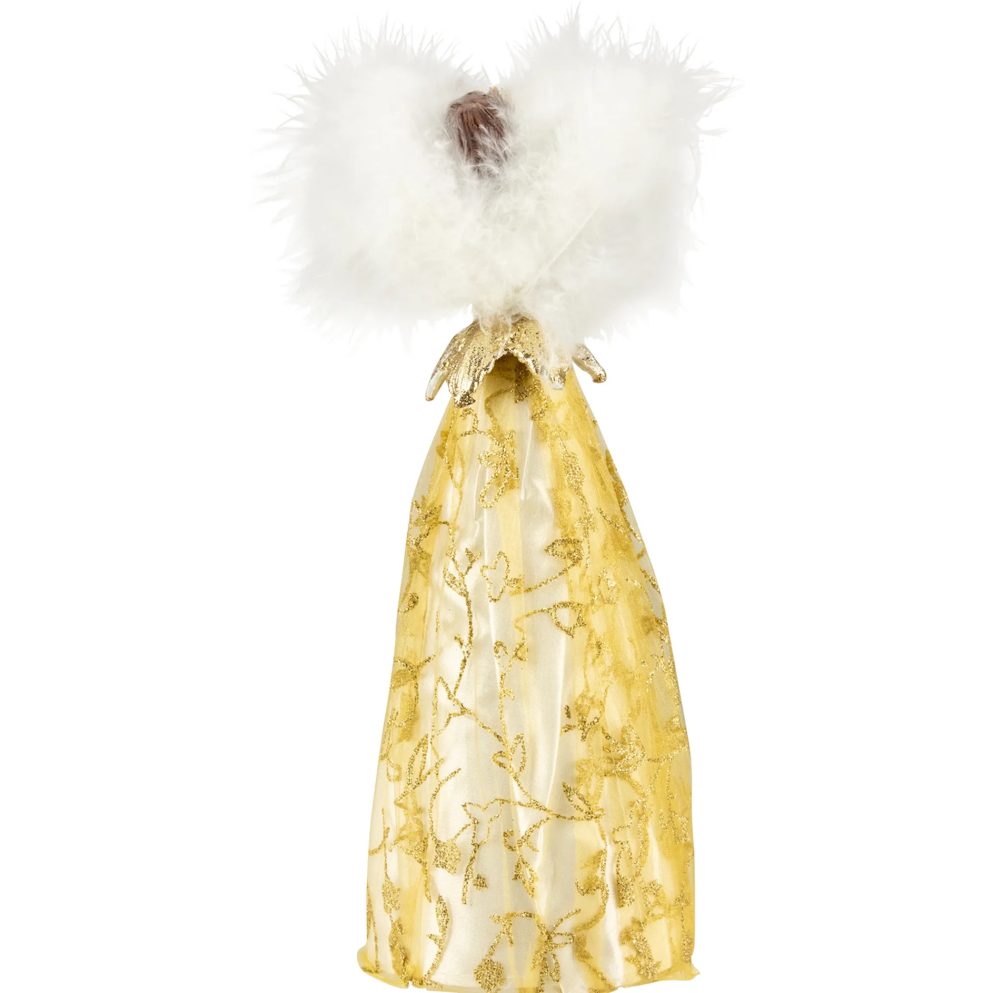 Northlight Angels-10" Gold And White Angel Christmas Tree Topper, Unlit