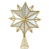 KSA Stars-20" Gold Glitters Mirrored Star Christmas Tree Topper, Unlit