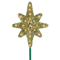 Northlight Stars-21" Gold Lighted Star Of Bethlehem Christmas Tree Topper - Clear Lights