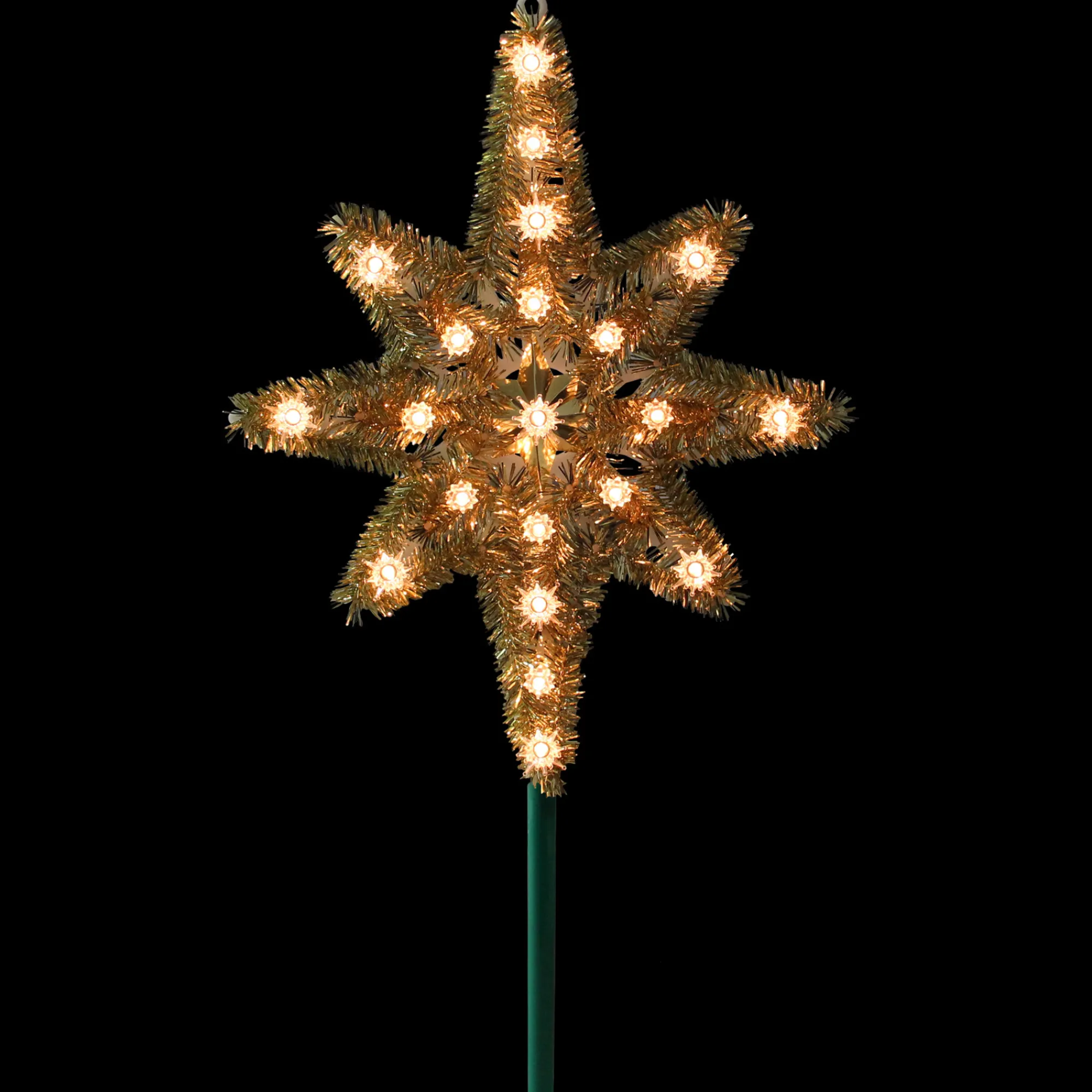 Northlight Stars-21" Gold Lighted Star Of Bethlehem Christmas Tree Topper - Clear Lights