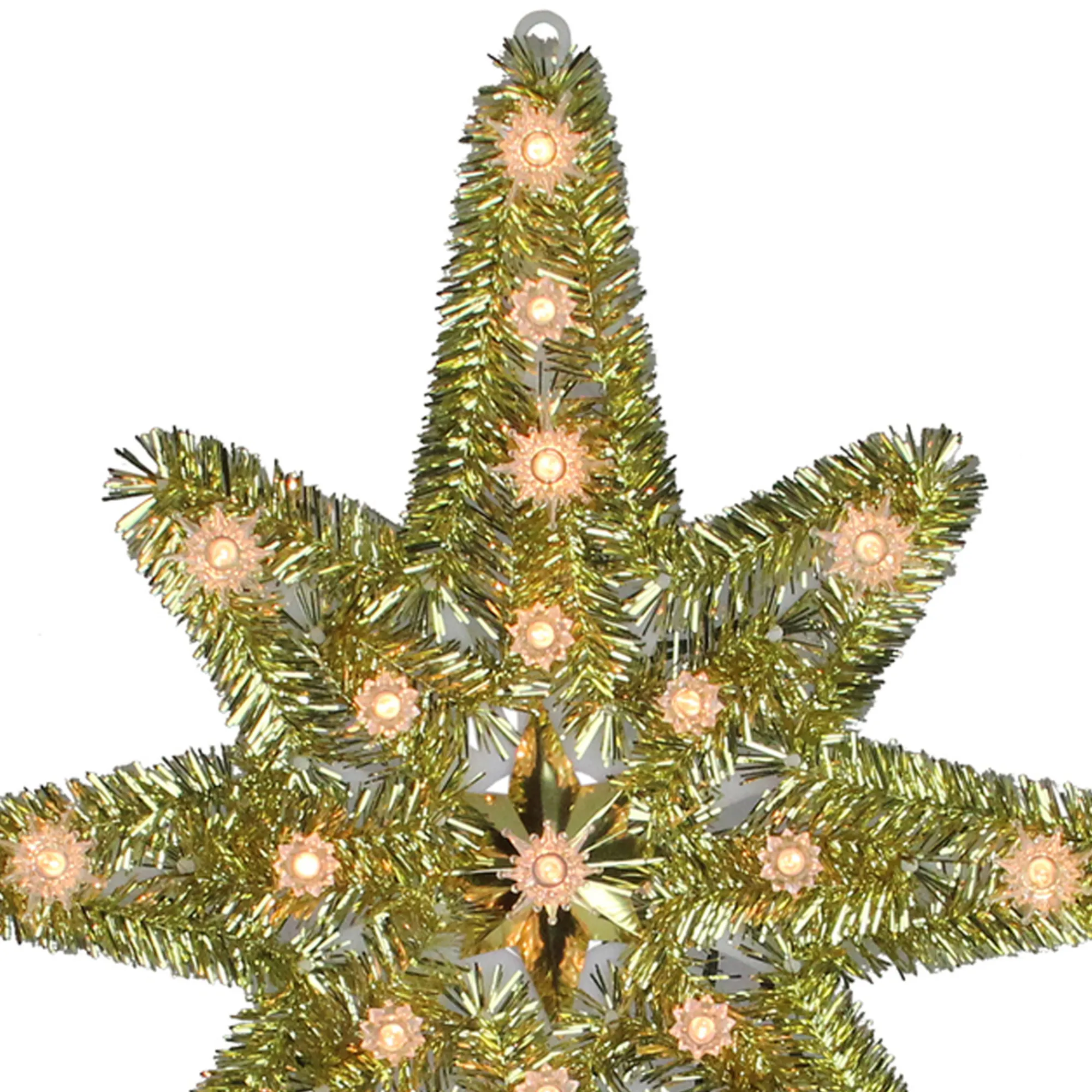 Northlight Stars-21" Gold Lighted Star Of Bethlehem Christmas Tree Topper - Clear Lights