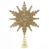 KSA Stars-22" Gold Snowflake Christmas Tree Topper, Unlit