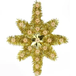 Northlight Stars-21" Gold Star Of Bethlehem Christmas Tree Topper - Clear Lights