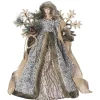 Roman Angels-16" Gray And Brown Christmas Decorative Angel Tree Topper With Snowflake Wings