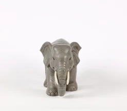 Hi-Line Gifts Finials-17" Gray Exotic Elephant With Trunk Down Outdoor Garden Statue