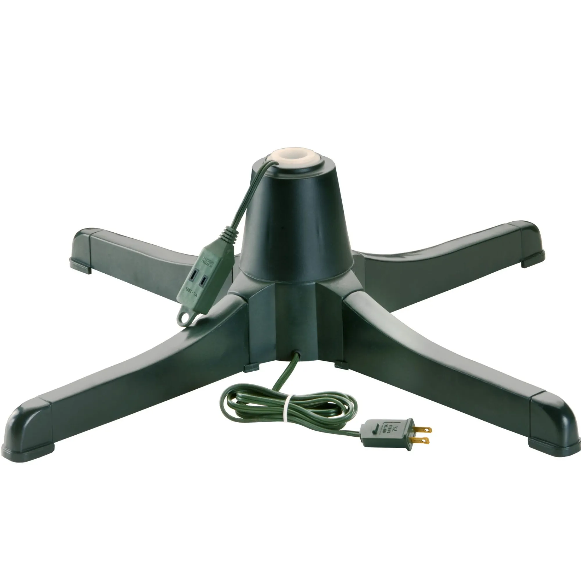Christmas Central Artificial Tree Stands-26" Green 360 Degree Rotating Christmas Tree Stand - For Lighted Artificial Trees