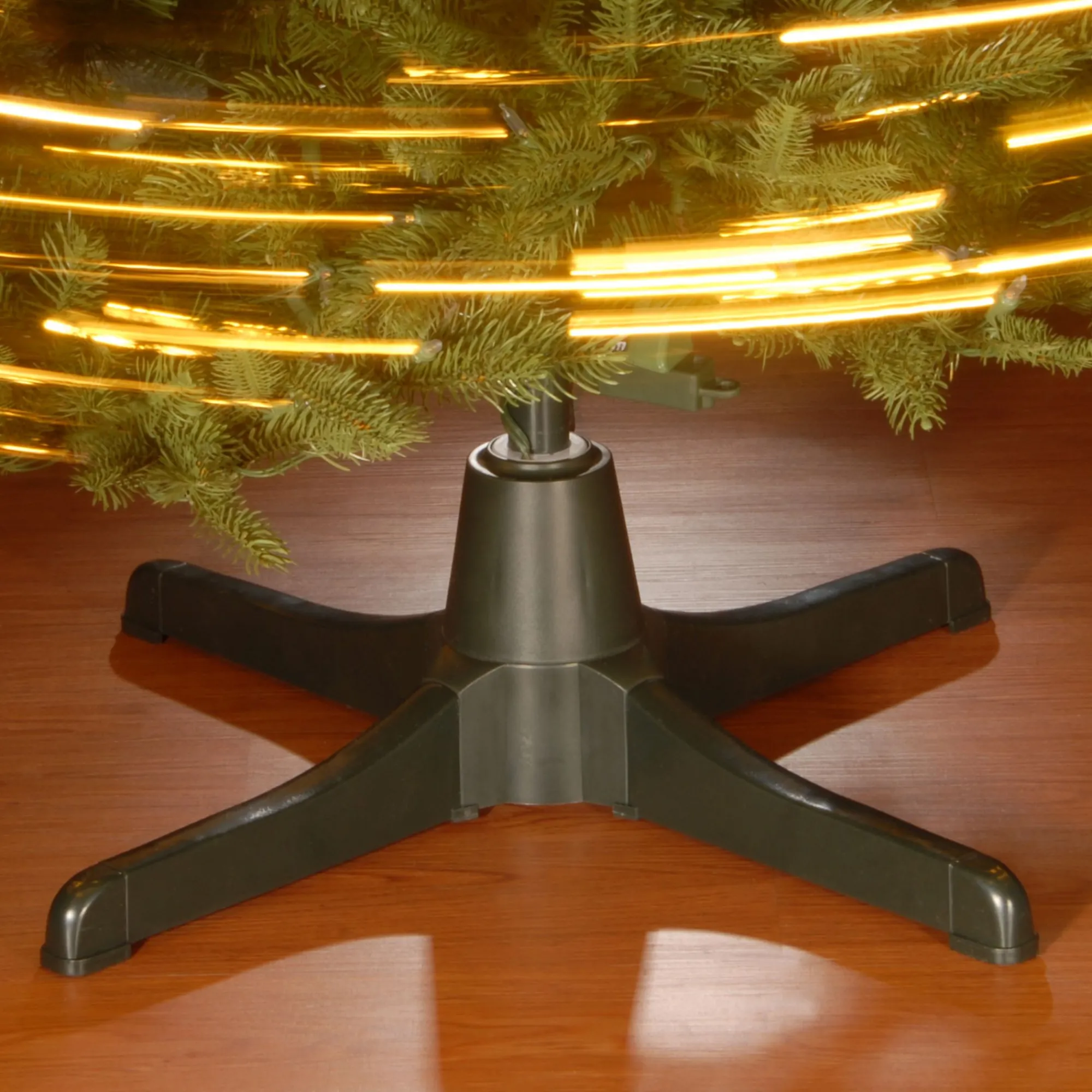 Christmas Central Artificial Tree Stands-26" Green 360 Degree Rotating Christmas Tree Stand - For Lighted Artificial Trees