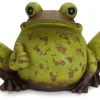 Melrose Finials-22" Green And Brown Rust Weathered Terracotta Frog Decorative Garden Statue