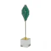 A&B Home Finials-16.25" Green And Gold Unique Geometric Designed Floating Jewel