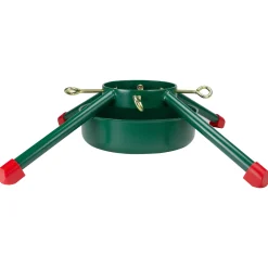 Jack Post Real Tree Stands-29.5" Green And Red Christmas Tree Stand Real Live Trees Up To 12' Tall
