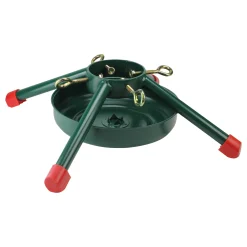Jack Post Real Tree Stands-19" Green And Red Christmas Tree Stand For Real Trees