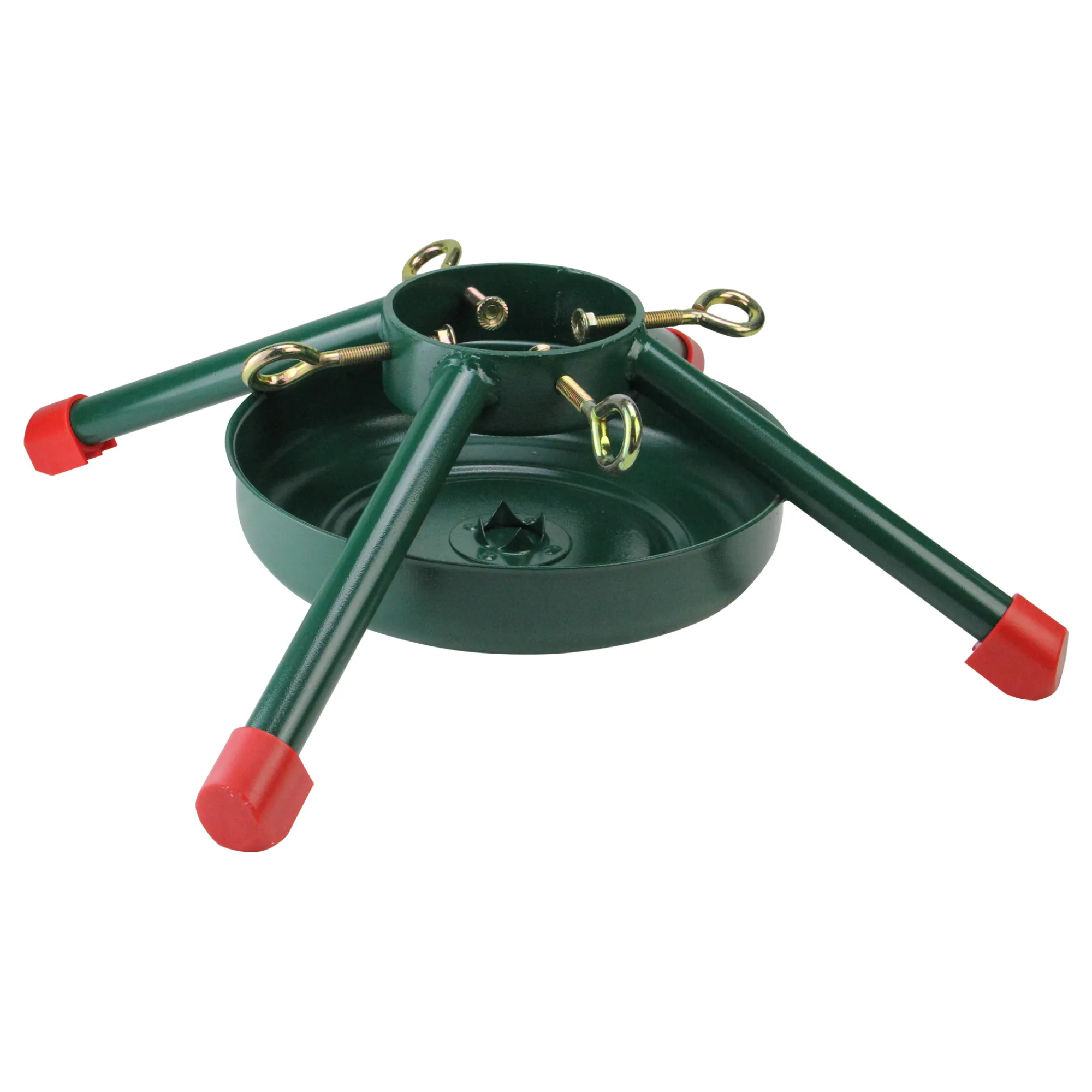 Jack Post Real Tree Stands-19" Green And Red Christmas Tree Stand For Real Trees