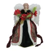 Roman Angels-16" Green And Red Holly Berry Christmas Angel Tree Topper