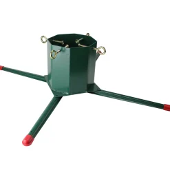 Jack Post Real Tree Stands-45" Green And Red Welded Christmas Real Live Tall Tree Stand
