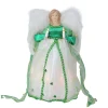 Kurt Adler Angels-12" Green And White Lighted Luck Of The Irish Angel Christmas Tree Topper