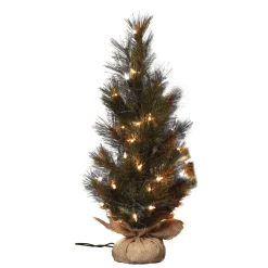 Contemporary Home Living Unlit-2' Green Artificial Christmas Pine Tree With Light - Unlit