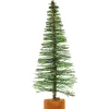 Vickerman Unlit-5" Green Bottle Brush Artificial Mini Pine Christmas Tree - Unlit