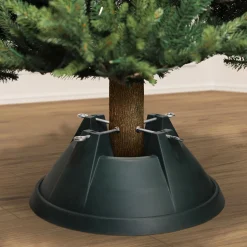CC Christmas Decor Real Tree Stands-14.75" Green Live Christmas Tree Stand - For Trees Up To 6Ft Tall