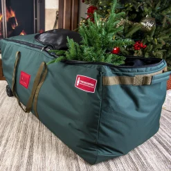Northlight Tree Storage-58" Green No Drag Big Wheel Christmas Tree Storage Duffel Bag
