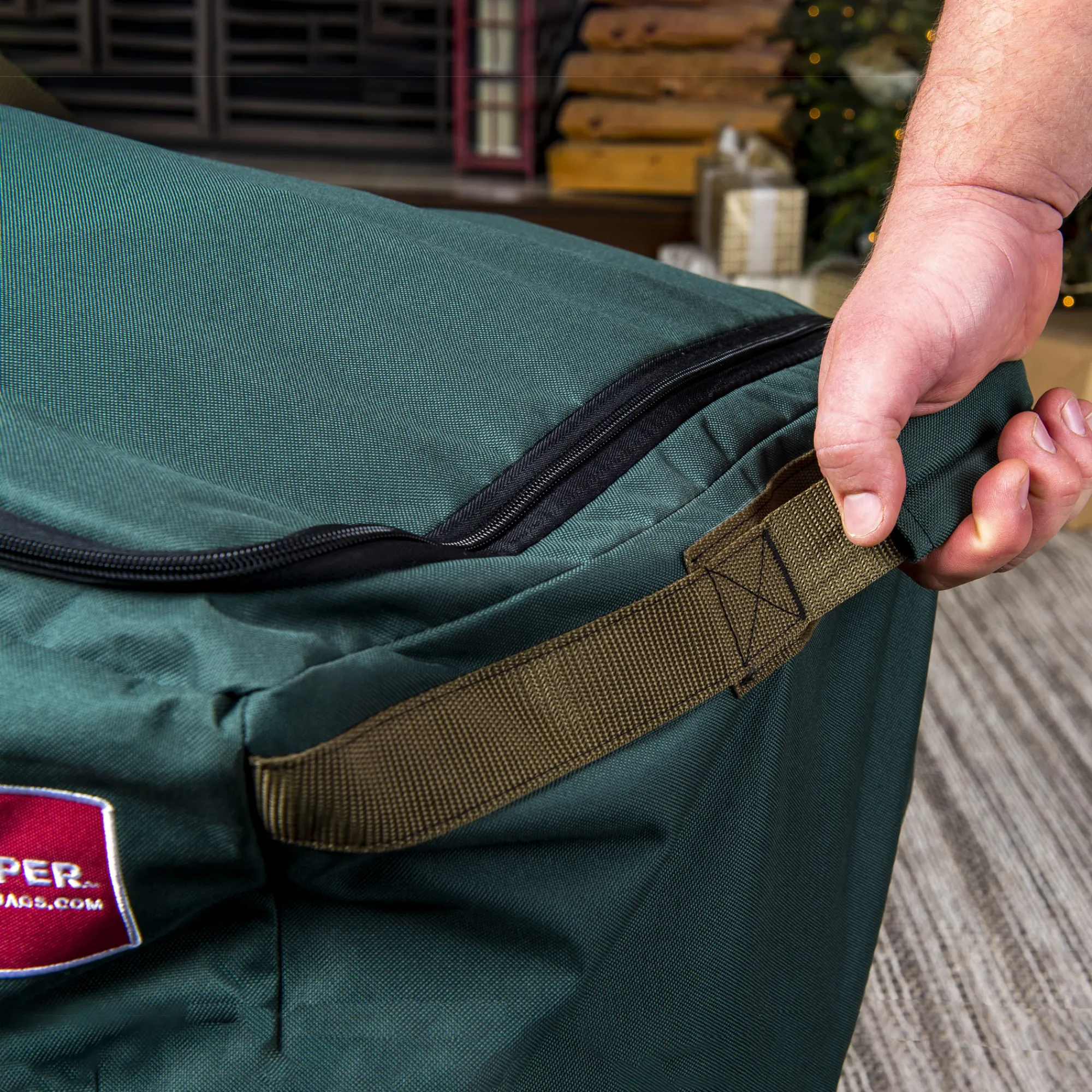 Northlight Tree Storage-58" Green No Drag Big Wheel Christmas Tree Storage Duffel Bag