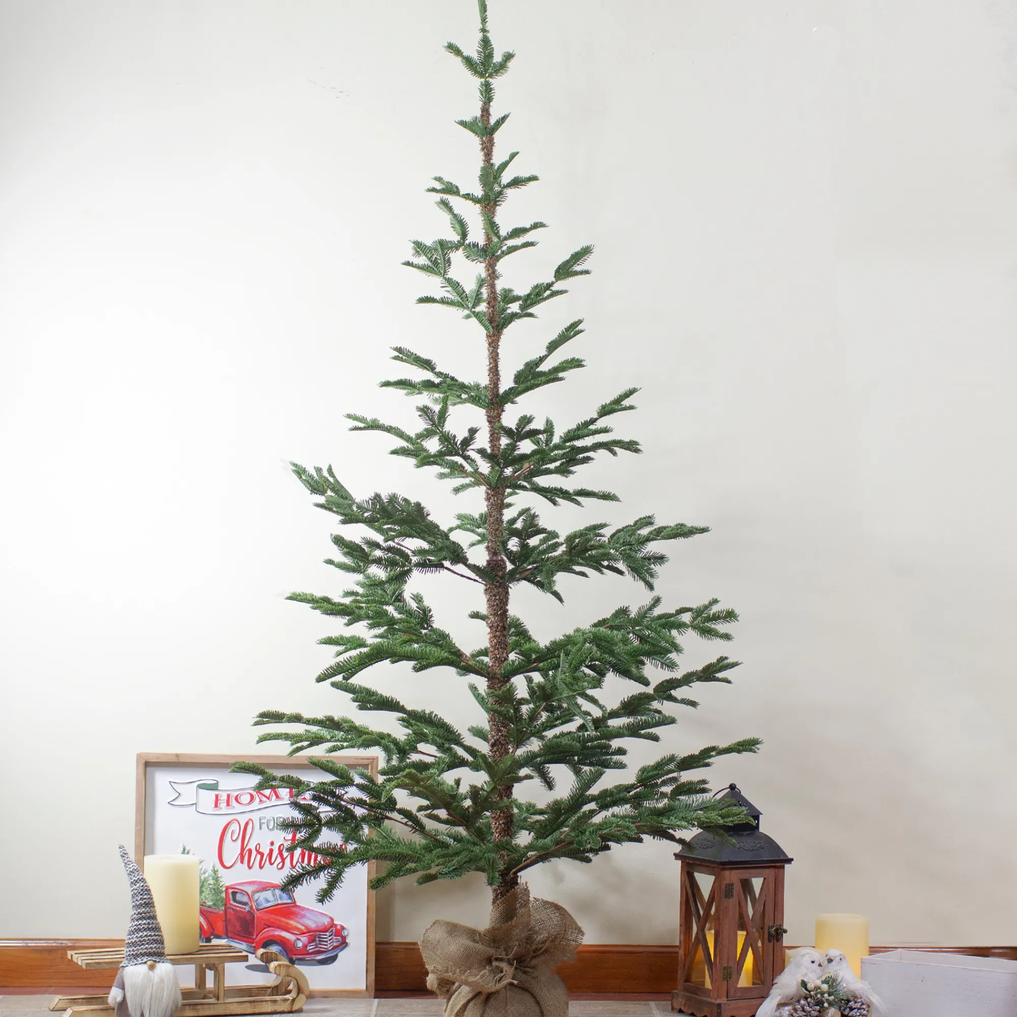 Northlight Unlit-5' Green Ponderosa Pine Artificial Christmas Tree With Jute Base- Unlit