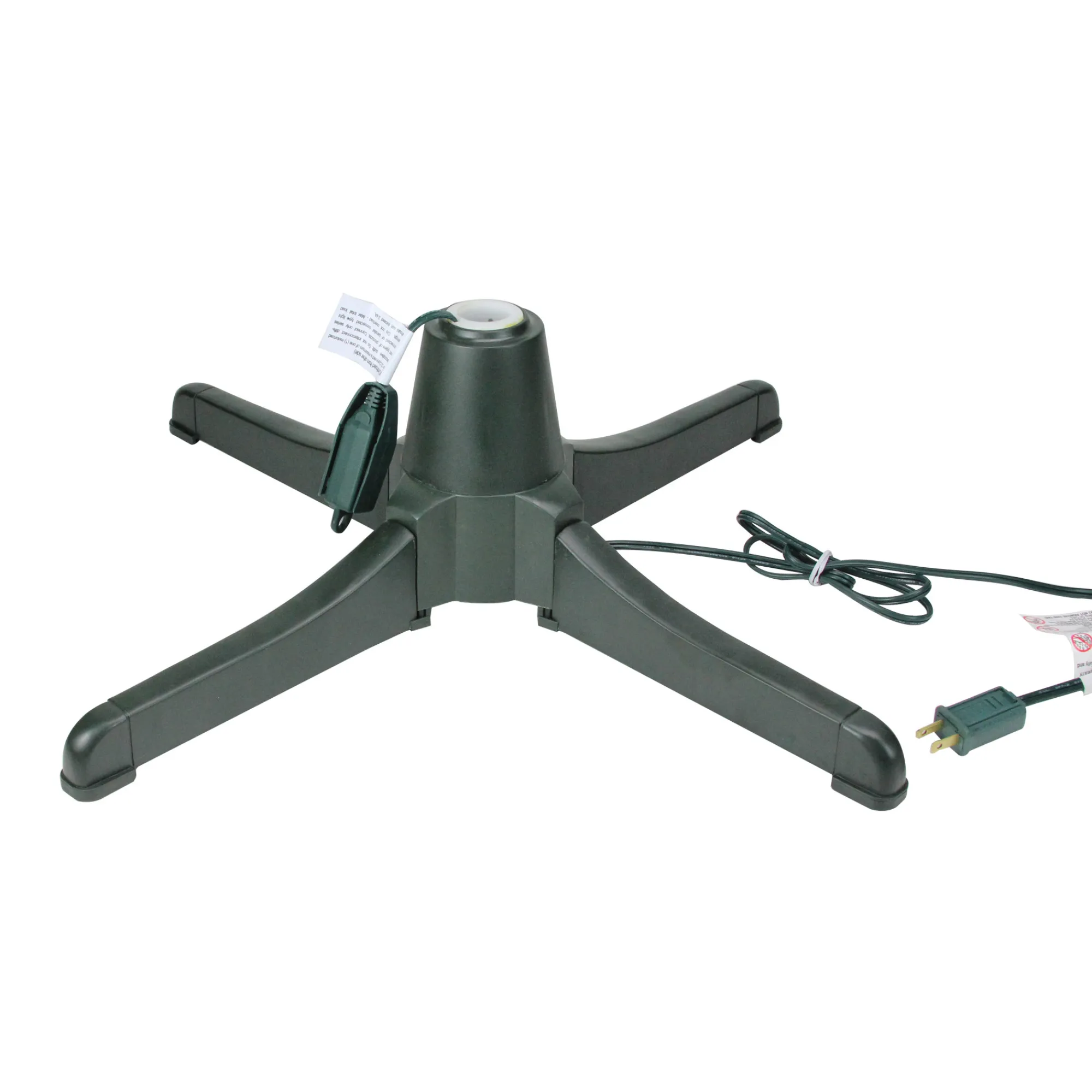 CMI Artificial Tree Stands-24" Green Powerful 360 Degree Rotating Artificial Christmas Tree Stand - For Lighted Artificial Trees