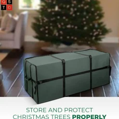 osto Tree Storage-59" Green Rectangular Tear Resistant Artificial Christmas Tree Storage Bag